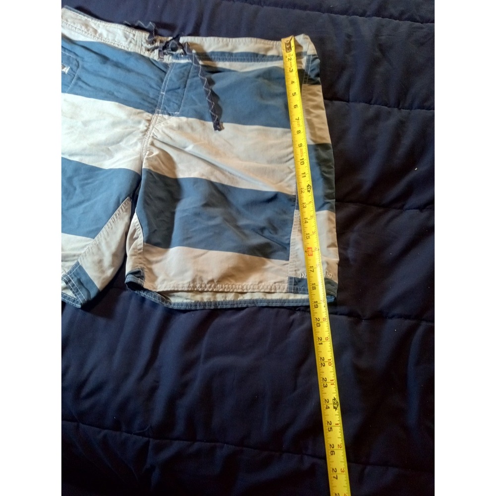 Patagonia Swim Trunks Mens 36 Blue Colorblock‎ Drawstring Board Shorts Stretch - Picture 2 of 5